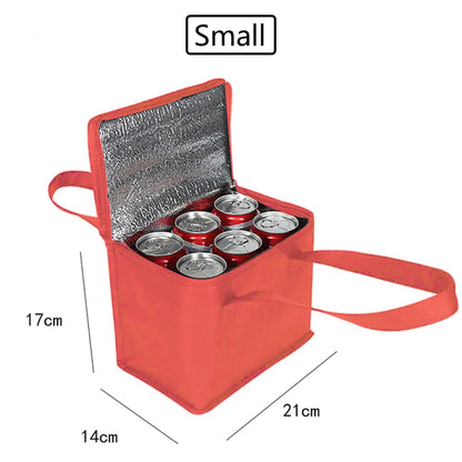Portable Insulated Lunch Cooler Bag – Folding Thermal Picnic Tote, Ice Pack Food & Drink Carrier, Beer Delivery Bag