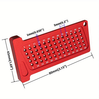 Woodworking Scribe T-Square Ruler – Metric/Inch Aluminum Line Drawing Gauge, Right Angle Protractor for Carpenter Layout