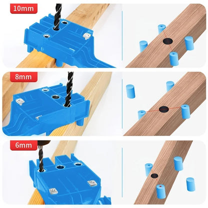 Drill Bits Locator & Carpenter Corner Clamp – Handheld Straight Hole Drilling Guide for Woodworking & Hole Saw Tools