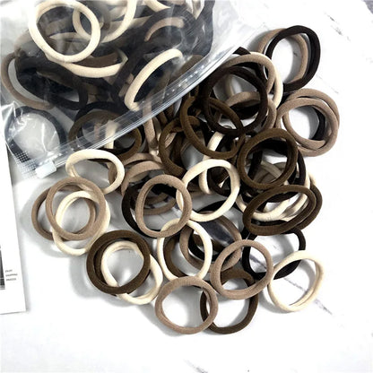 20/50PCS Hair Bands for Women & Girls - 4cm Elastic Rubber Ties, Simple Ponytail Holders & Hair Accessories