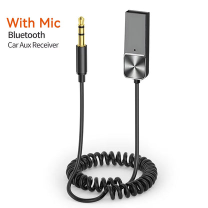 Bluetooth Car AUX Adapter – USB to 3.5mm Stereo Wireless Audio Receiver & Handsfree Dongle