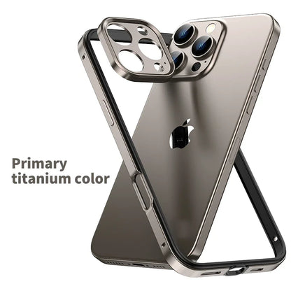 Camera Protection Hybrid Silicone & Aluminum Metal Phone Case for iPhone 16/15/14/13 Pro Max – Better Heat Bumper
