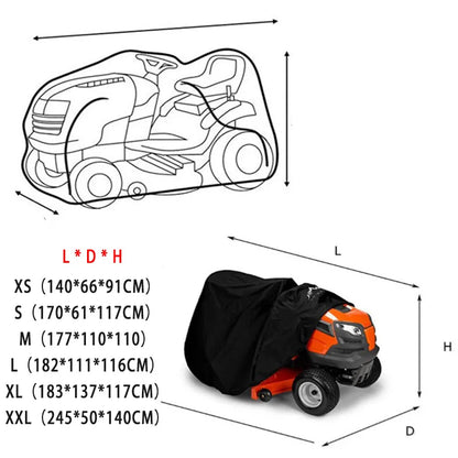 Universal Lawn Mower Cover - Waterproof, UV-Resistant Rainproof Dustproof Outdoor Tractor Protection Cover