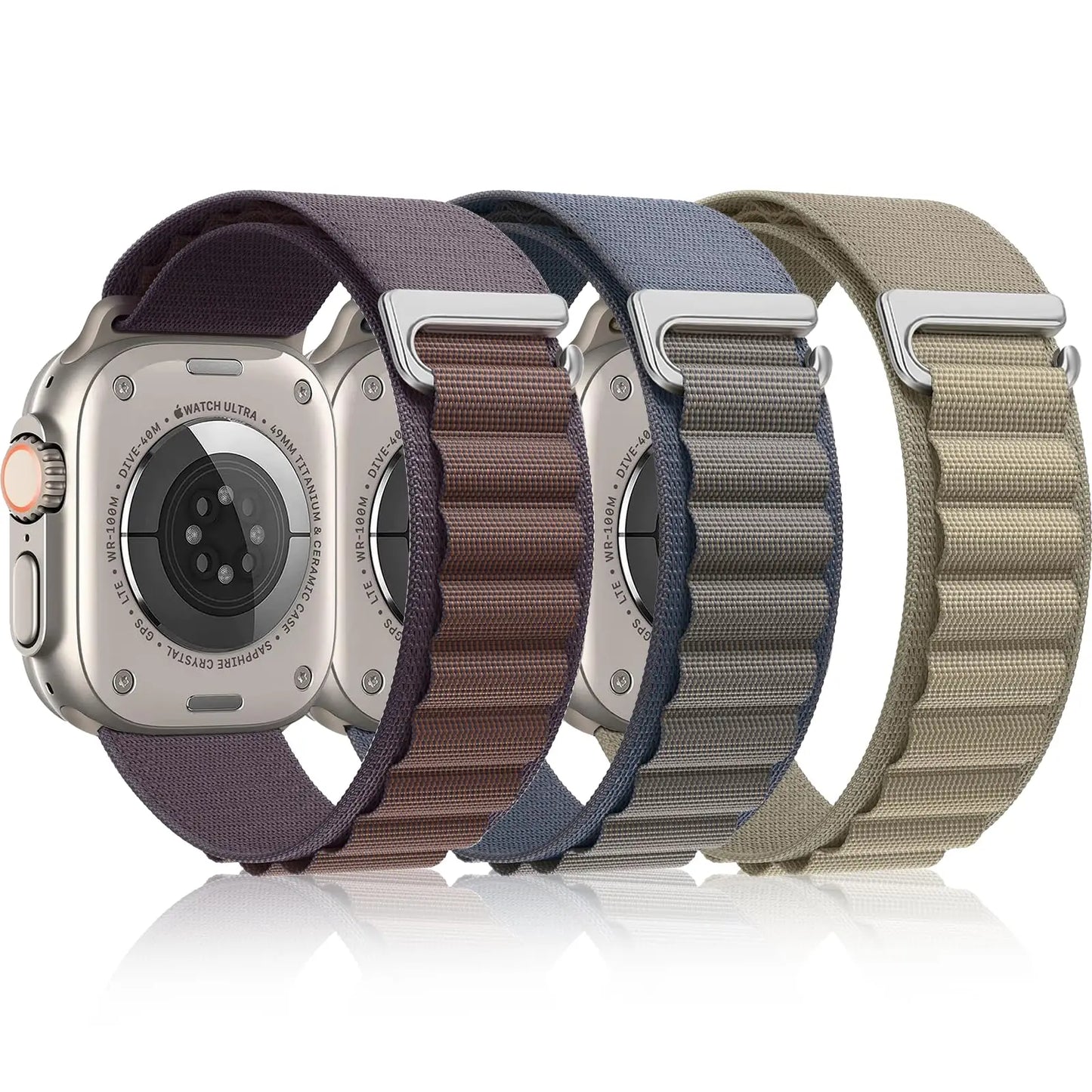 Alpine Loop Apple Watch Band – Compatible with 49mm, 44mm, 40mm, 45mm, 41mm, 42mm, 38mm – Fits Series 9, 8, 7, 6, 5, SE – Durable Strap Bands for iWatch