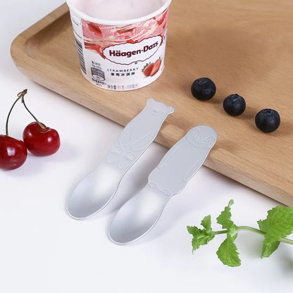 Self-Melting Ice Cream Spoon - Aluminum Dessert Scoop for Pudding, Cake & Small Treats