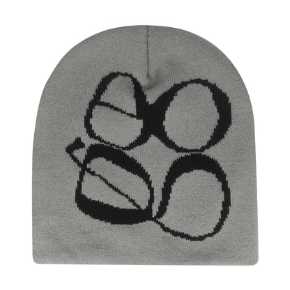 Y2K Letter Knitted Beanie Cap – Unisex Winter Autumn Warm Ski Skullcap, Hip Hop Streetwear Ear Cover Hat for Men & Women