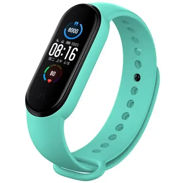 Silicone Watch Strap for Xiaomi Mi Band - Adjustable Replacement Wristband for Mi Band 3 4 5 6 7 Smartwatch