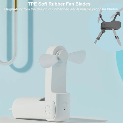 Portable Mini Handheld Fan | 2000mAh USB Rechargeable Foldable Fan with 3 Speeds & Power Bank for Travel