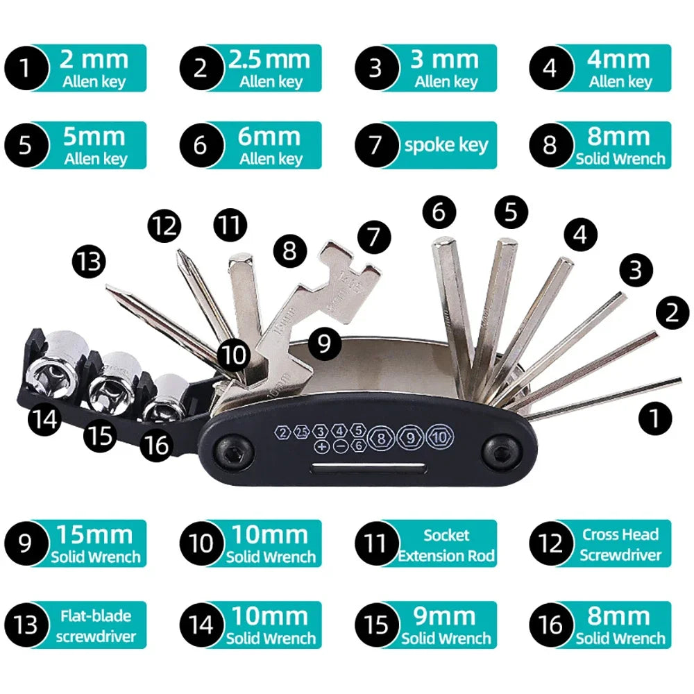 Motorcycle Multifunction Tool Kit for Suzuki V-Strom 250/650/800DE/1000/1050XT – Portable Repair Screwdriver Set Accessory