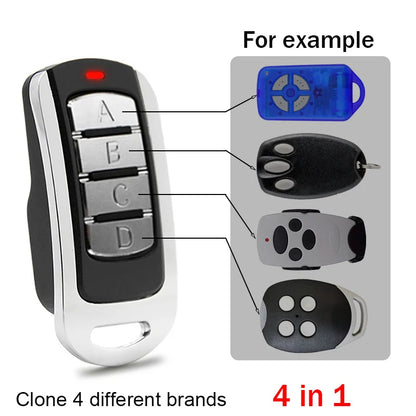 Universal Garage Door Remote Control | 433MHz-868MHz Rolling Code Duplicator | 4-Button Gate & Opener Transmitter