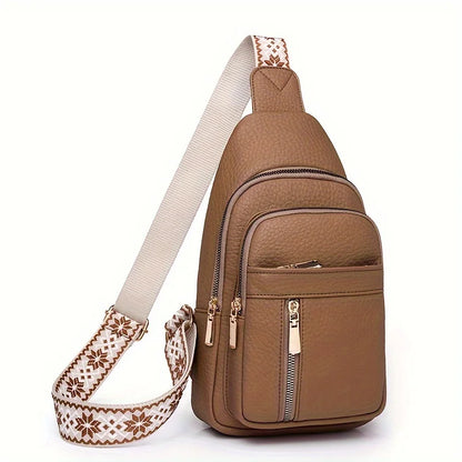 Multifunctional Retro PU Leather Crossbody Bag – Soft, Versatile with Multiple Zippered Pockets for Leisure & Sports