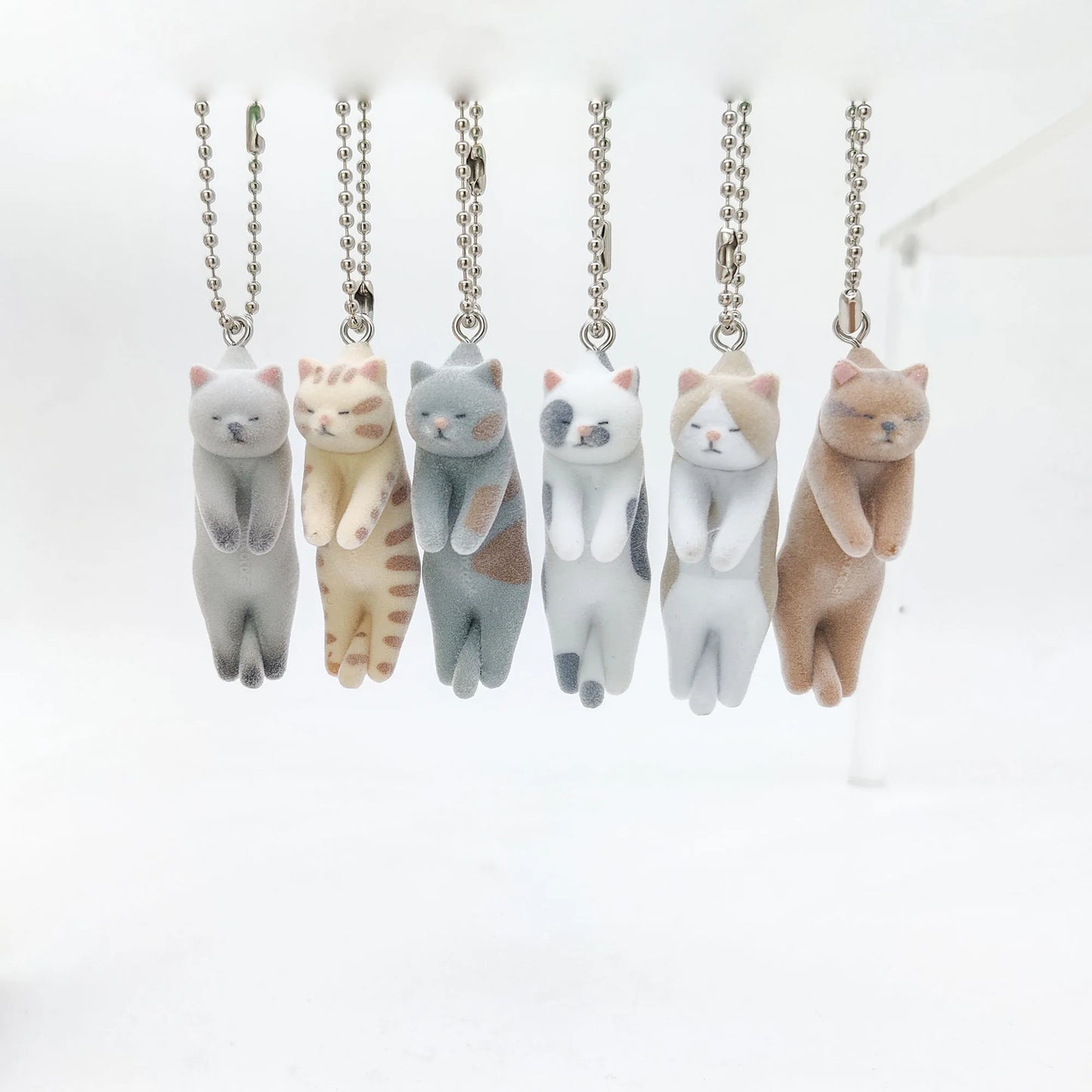 Tsumada Neko Qualia Capsule Toy - Cute Flocky Cat Mascot Ball Chain Collectible