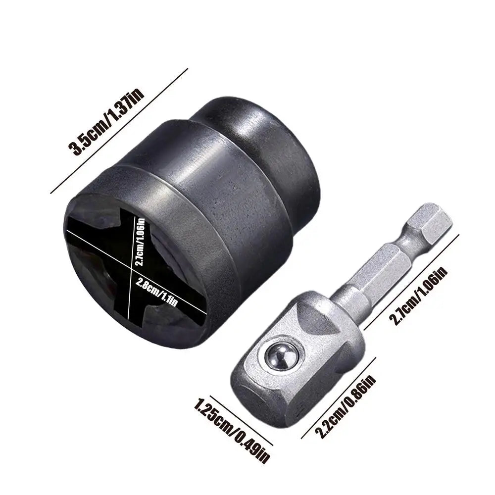 Universal Car Jack Adapter – Scissor & RV Stabilizer Drill Tool with Steel Ball Joint Rod for Impact Wrench and Vehicle Disassembly