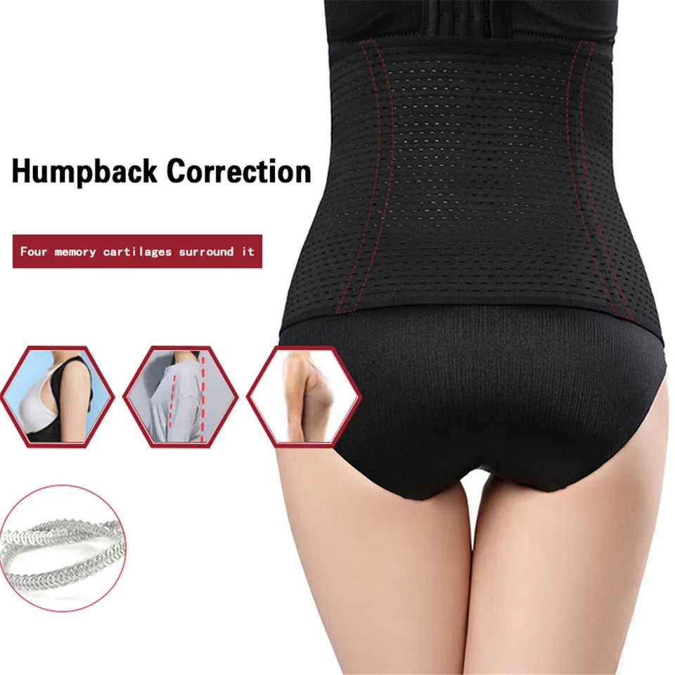 Colombian Mesh Waist Trainer Girdle for Women – Bustier Shapewear for Belly & Waist Control