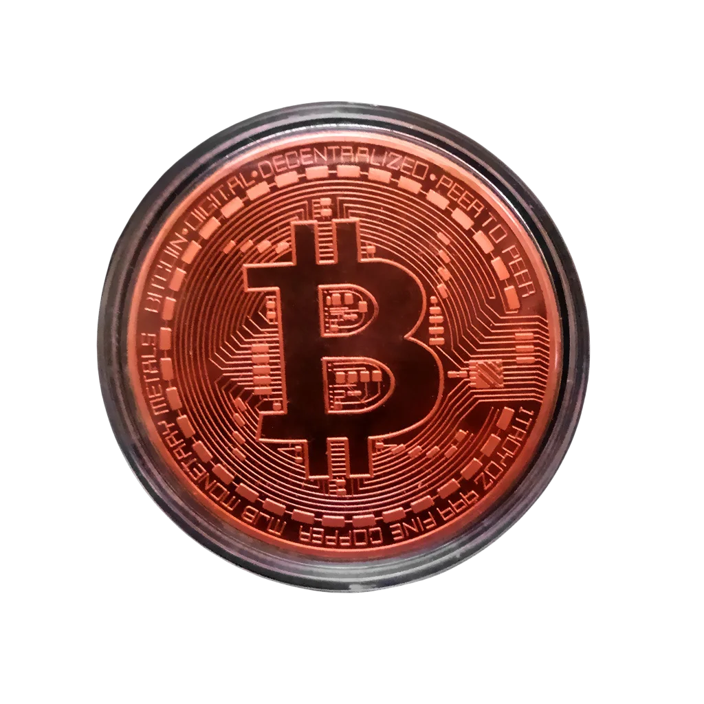Casascius Bitcoin Commemorative Coin – Gold Plated BTC Metal Collector’s Edition with Protective Case