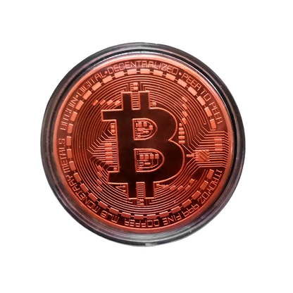 Casascius Bitcoin Commemorative Coin – Gold Plated BTC Metal Collector’s Edition with Protective Case