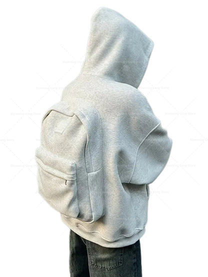 Y2K 3D Backpack Hoodie – Retro Punk Loose Streetwear Jacket for Men