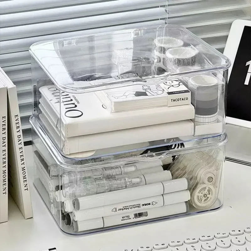 Acrylic Clear Storage Organizer Box – Clamshell Design for Home & Office Essentials