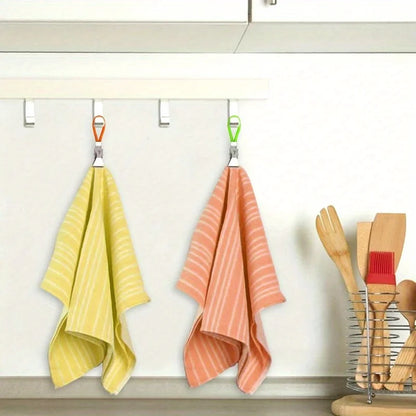 Towel Hanging Clips - 5/10PCS Colorful Metal Hooks for Kitchen & Bathroom Organization