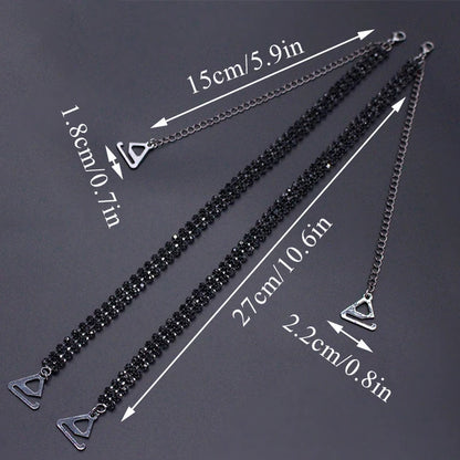 Elegant Rhinestone Women Bra Straps: Crystal Shoulder Straps for Sexy and Secure Underwear - Anti-Light Off-The-Shoulder Accessories