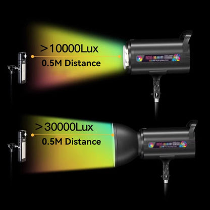 RGB LED Video Light 1700K–12000K - Bowens Mount Adjustable Lighting for Photography, Studio & Outdoor Video