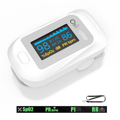 Portable Professional Finger Pulse Oximeter – Digital OLED Blood Oxygen, Heart Rate Health Monitor Tool