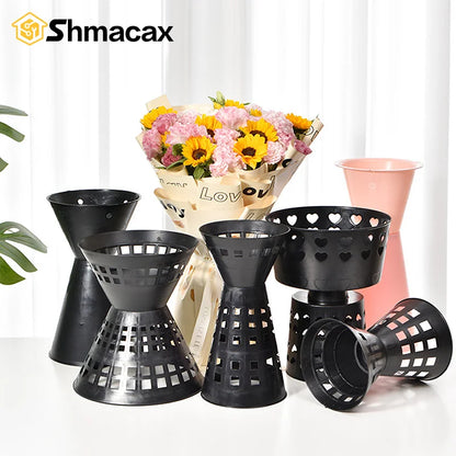 Plastic Flower Packaging Liner – Plant Stand & Fixed Bouquet Base for Floral Crafts and Supplies