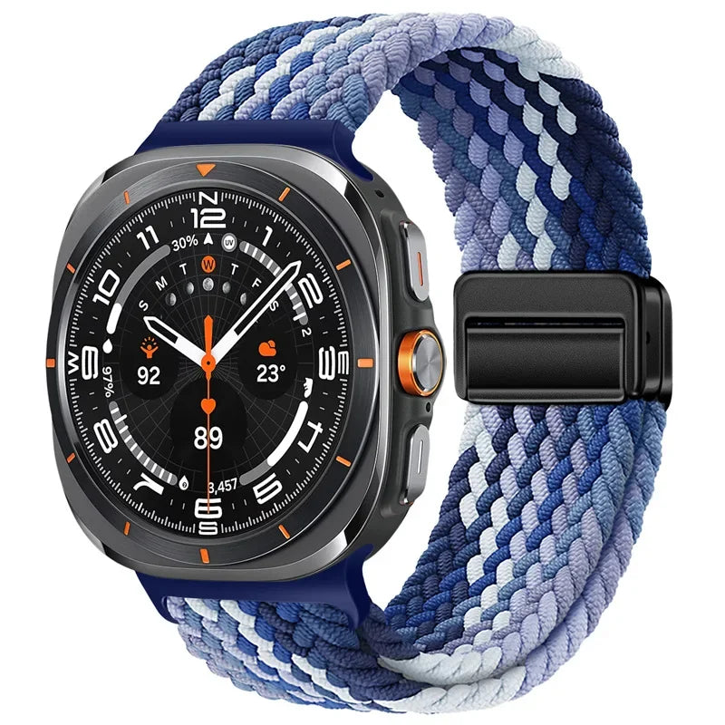 Magnetic Nylon Strap for Samsung Galaxy Watch Ultra 47mm – Adjustable Loop Bracelet Band Accessory