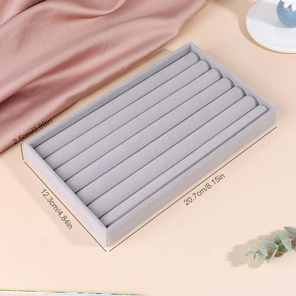 Jewelry Storage Box Organizer – Multi-Compartment Necklace, Ring, Earrings & Brooch Display Drawer Tray
