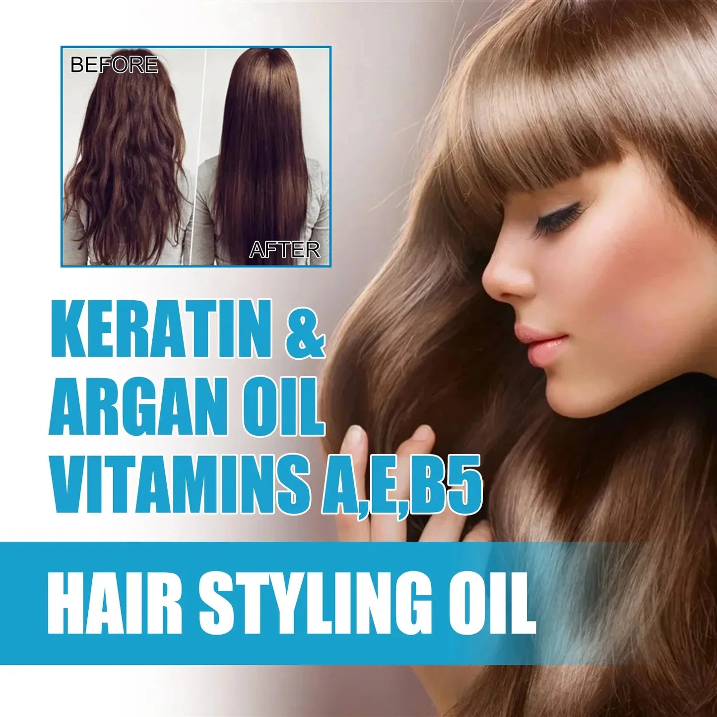 Magic Hair Vitamin Capsules with Keratin Oil – Fast Restore for Soft, Smooth, Shiny Hair & Deep Moisturizing Frizzy Scalp Care