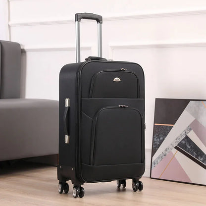 Ex Canvas Travel Suitcase – Trendy Fashionable Rolling Luggage with Combination Lock & 360° All-Direction Wheels for Business Travel