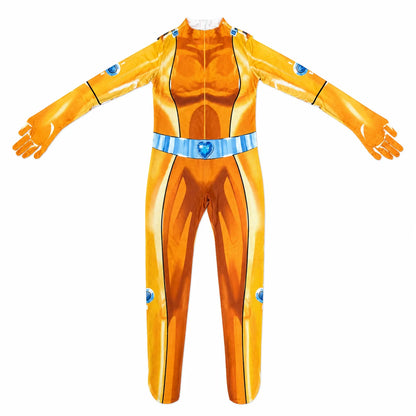Totally Spies Cosplay Bodysuit - 3D Print Samantha, Clover & Alex Zentai Jumpsuit for Adult Women Halloween Costume