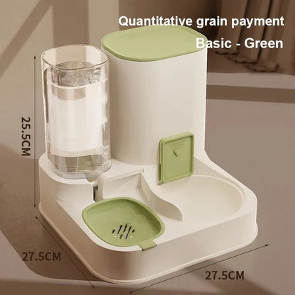 Automatic Cat Feeder & Water Dispenser – Large Capacity Dry & Wet Food Container