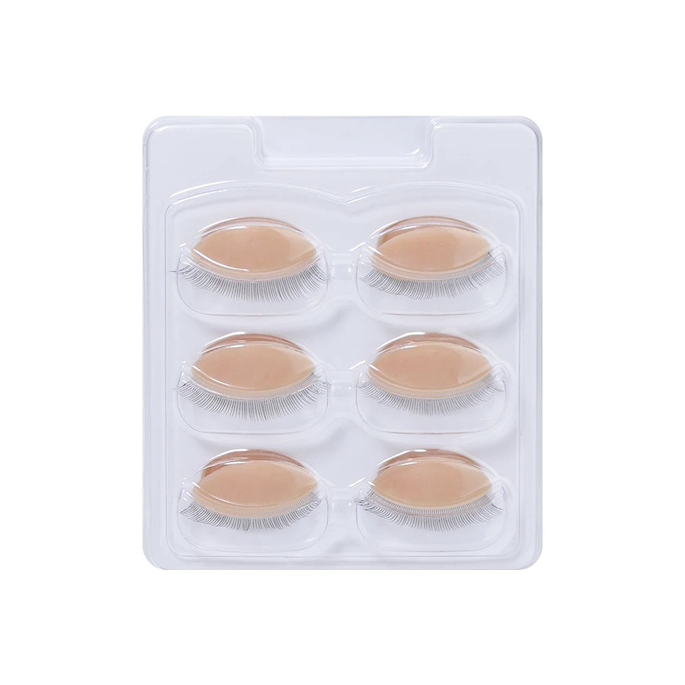 GLAMLASH Mini Lash Practice Head – Flat Model for Eyelash Extension Training with Removable Replacement Eyelids