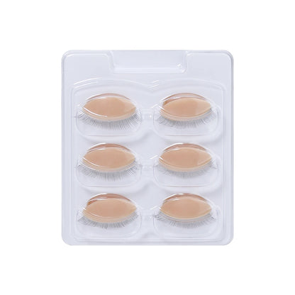 GLAMLASH Mini Lash Practice Head – Flat Model for Eyelash Extension Training with Removable Replacement Eyelids