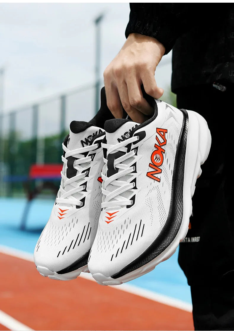 Marathon Carbon Plate Air Cushion Sports Running Shoes - Breathable, Lightweight, Comfortable Athletic Sneakers for Men & Women, Nonskid