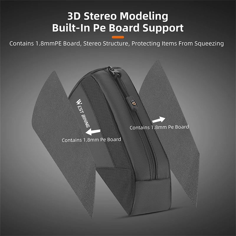 Ultralight Mini Bike Frame Bag – Water-Repellent Top Tube Triangle Pannier for MTB & Road Bikes