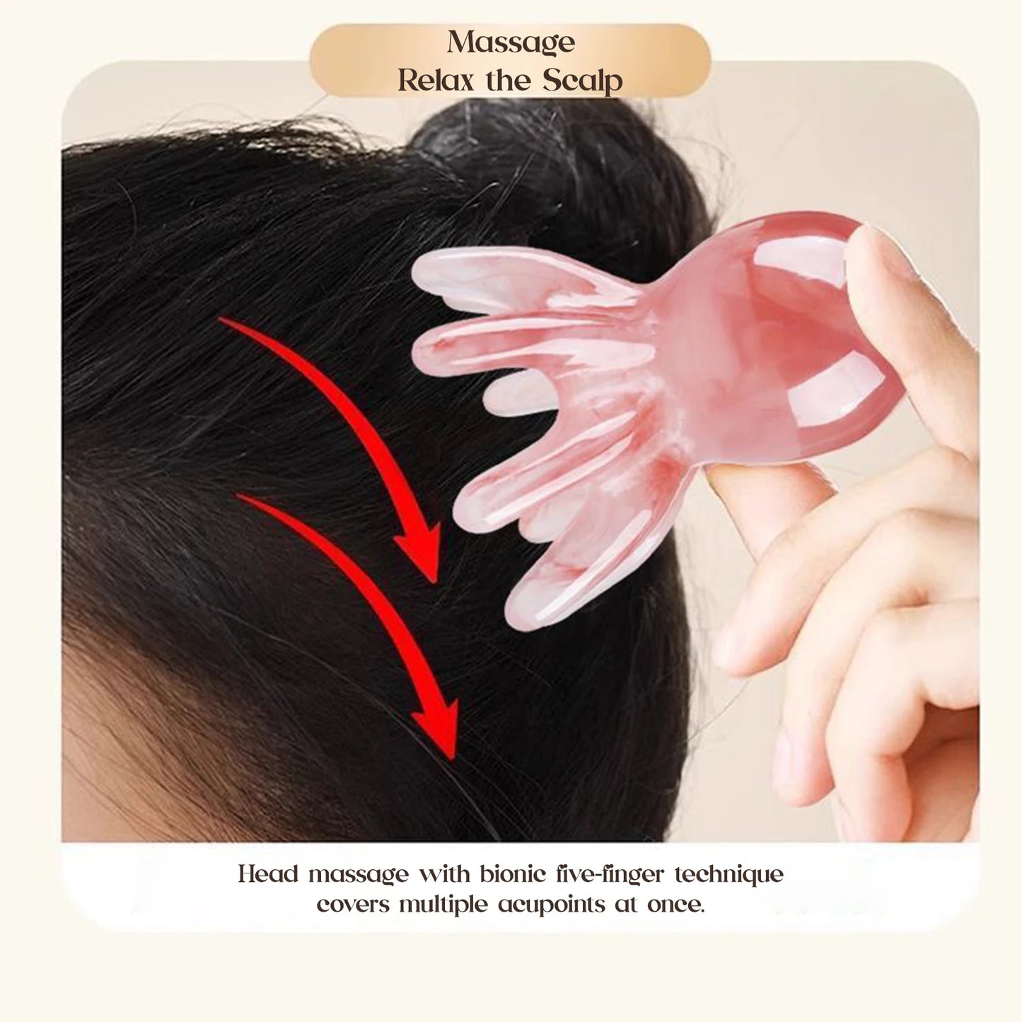 Octopus Scalp Massager Comb - Manual Acupressure SPA Tool for Head Meridian Relaxation & Massage