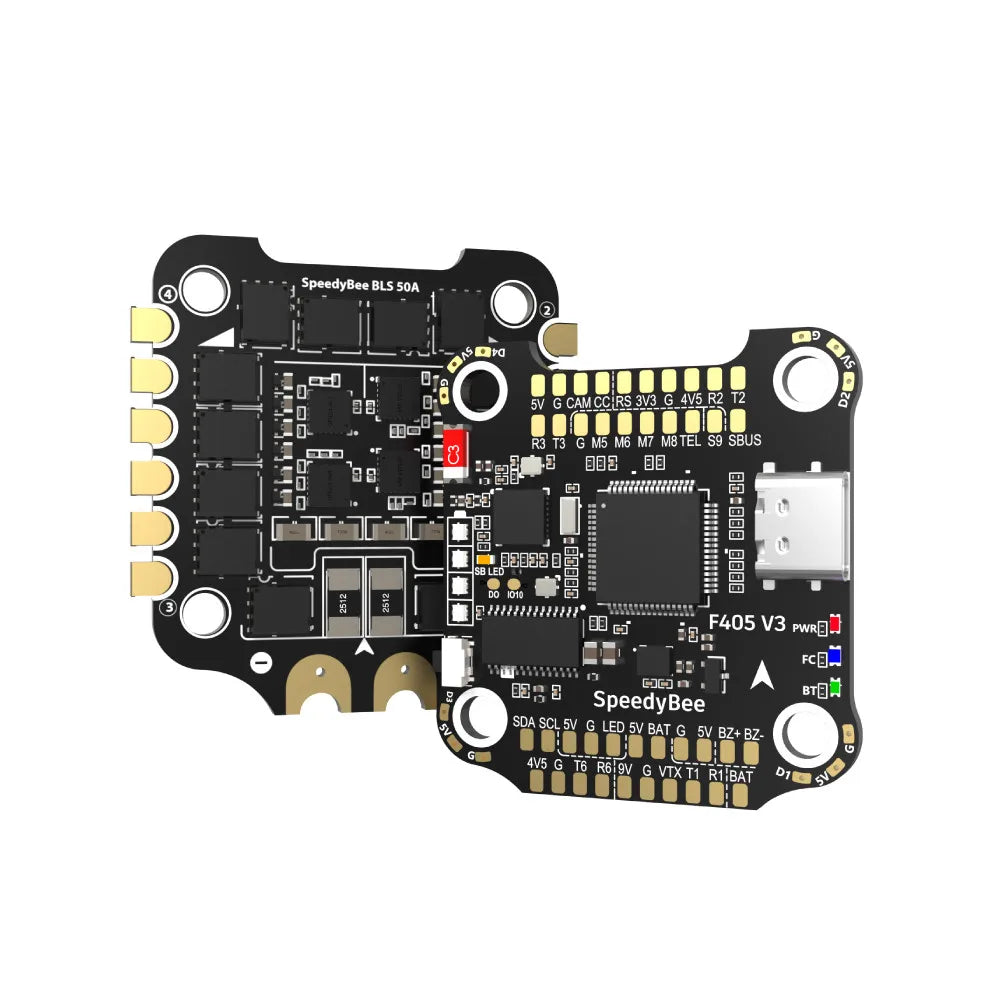 SpeedyBee F7 V3 50A Stack — F722 Flight Controller + BL32 50A 4-in-1 ESC with Blackbox for FPV Drone