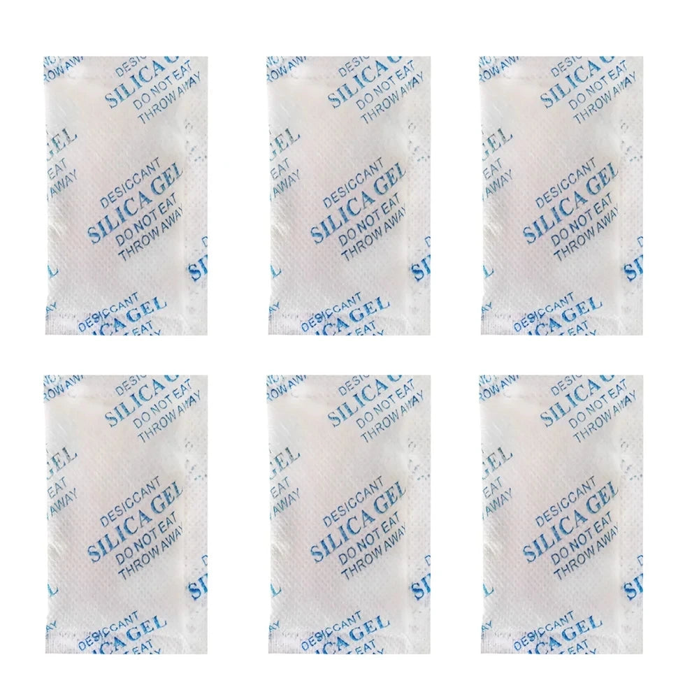 Non-Toxic Silica Gel Desiccant Bags – 2/5/10/20g Moisture Absorber for Kitchen, Room, and Living Spaces