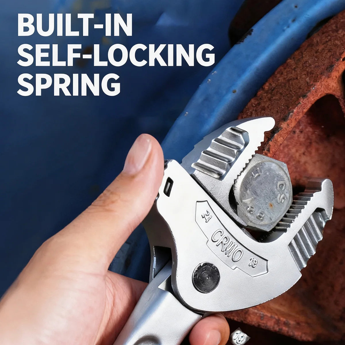 Crab Claw Wrench - Heavy-Duty Adjustable Self-Locking Ratchet Tool for Auto, Motorcycle & Pipe Repair