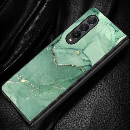 Granite Marble Shockproof Case for Samsung Galaxy Z Fold 3/4/5/6 5G – Protective Cover Funda