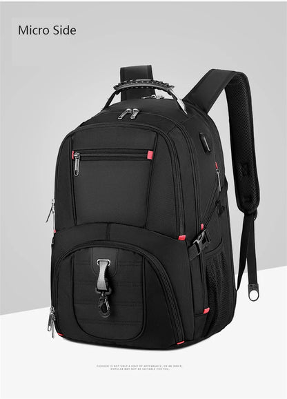 Swiss Multifunctional 17 Inch Laptop Backpack – Durable Travel Bag with USB Charging Port, Water-Resistant College Bookbag