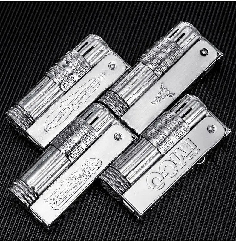IMCO Aiku 6700 Metal Lighter – Austrian Retro Trench Design, Windproof Kerosene Lighter for Men’s Smoking Gift