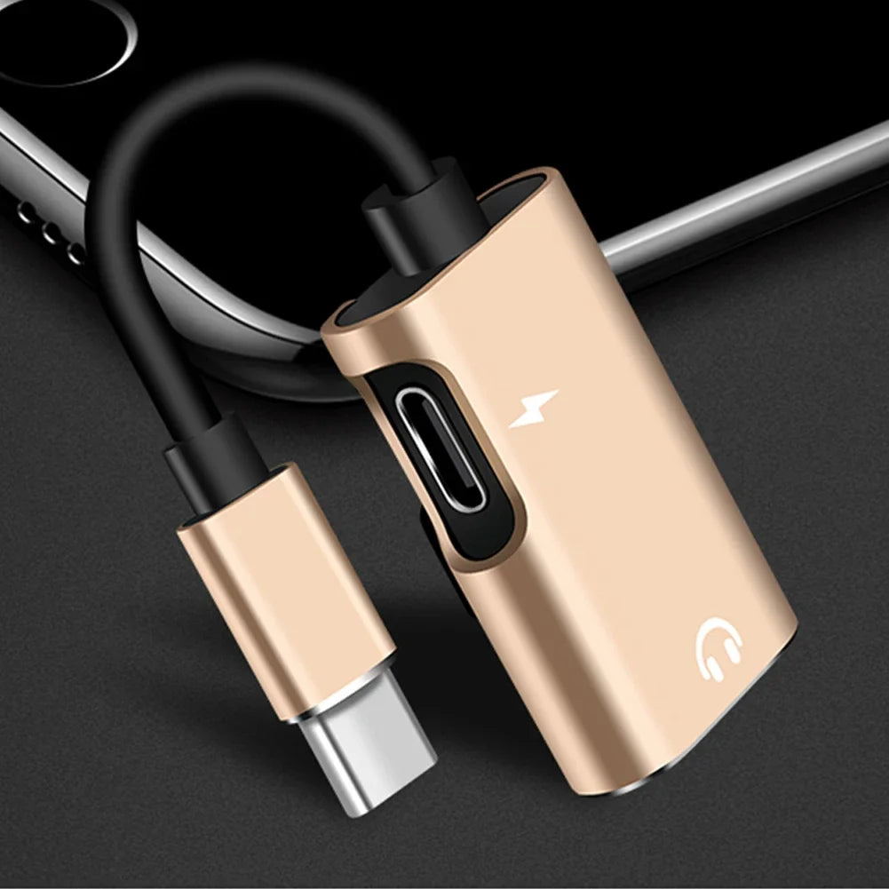 Type-C to 3.5mm Jack Adapter – Audio Splitter for Xiaomi, Huawei, USB-C Headphone Cable & Charger AUX Adapter