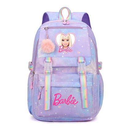 New Barbie Kids School Backpack – Canvas Travel & Laptop Bag for Boys, Girls & Teenagers