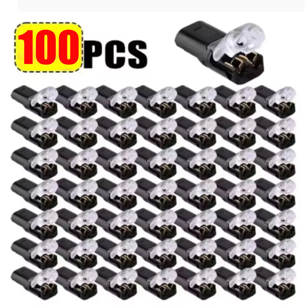 D2 Waterproof 2-Pin Wire Connectors - 10/20/30/50/100PCS Car Electrical Cable Plug Snap Terminals