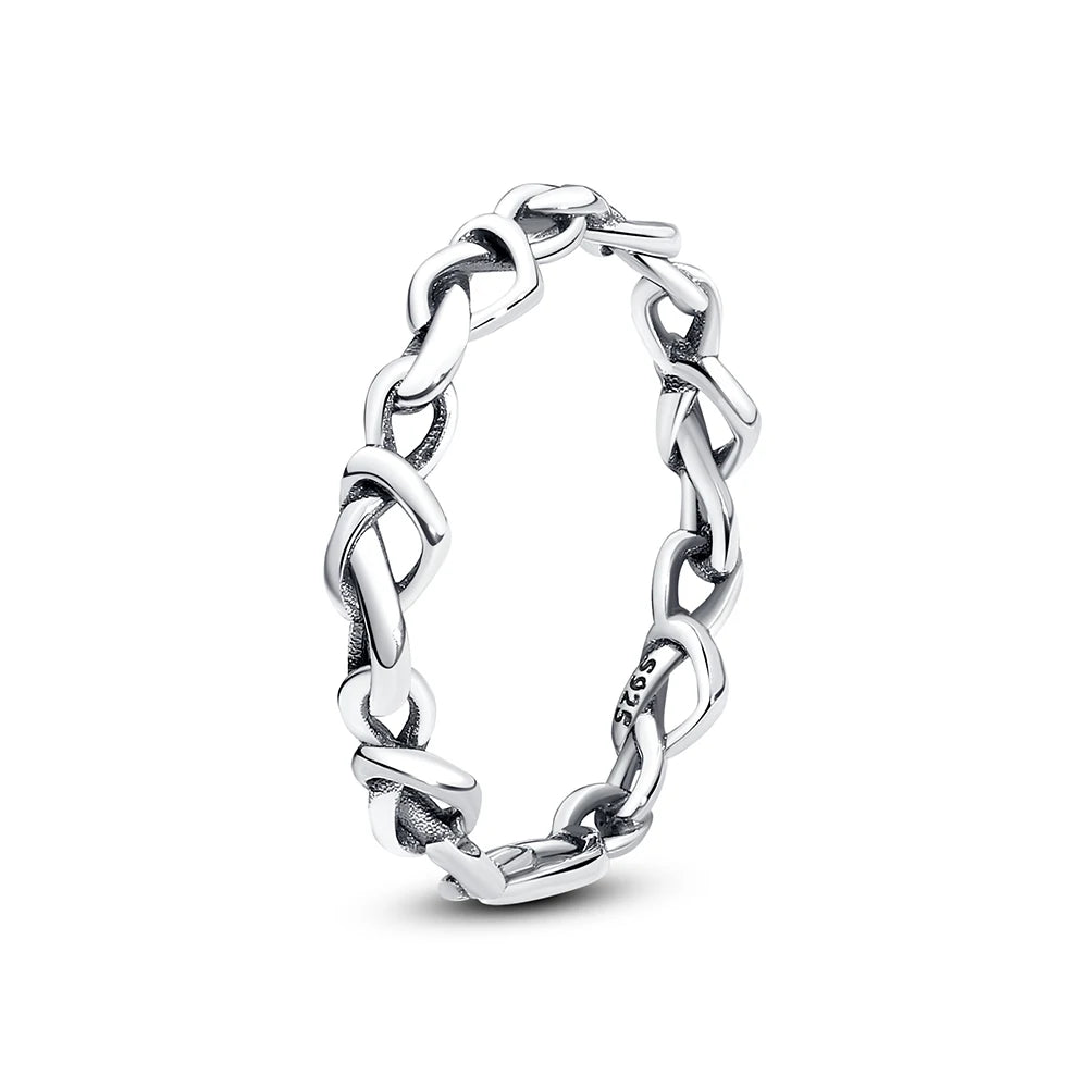 925 Sterling Silver Women’s Ring – Crown, Heart & Wishbone Design with Crystal, Rose Gold Engagement & Wedding Jewelry