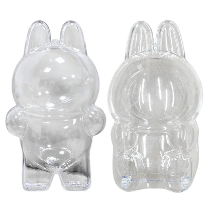 17cm Labubu Transparent Protective Cover - Monster Toy & Elf Doll Storage Display Box