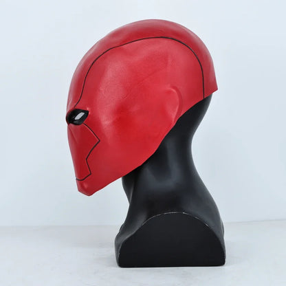 Red Hood Superhero Cosplay Mask — Latex Helmet for Adults, Halloween, Carnival & Masquerade Costume Prop